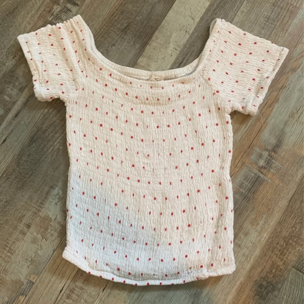 Ruched off the shoulder crop top